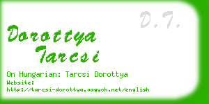 dorottya tarcsi business card